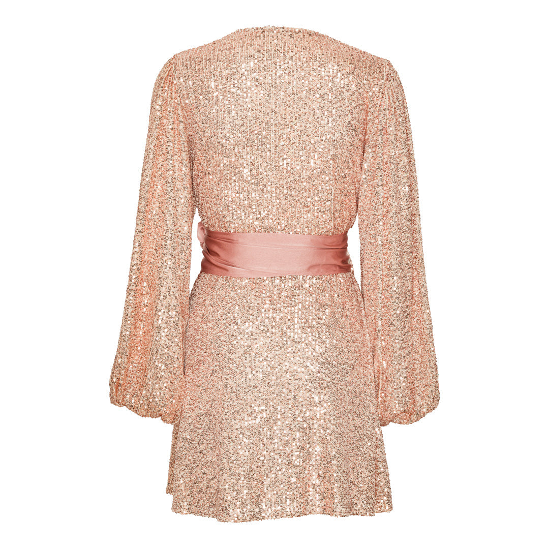 Locki Sequins Dress - Gold Rose