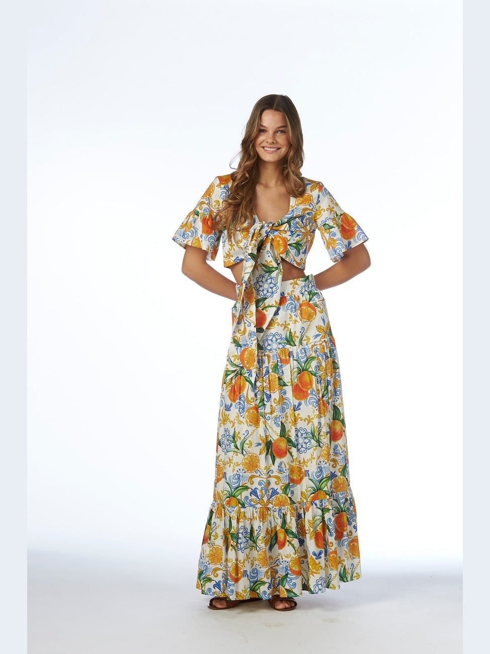 Belle skirt - majolica print Helene Studios