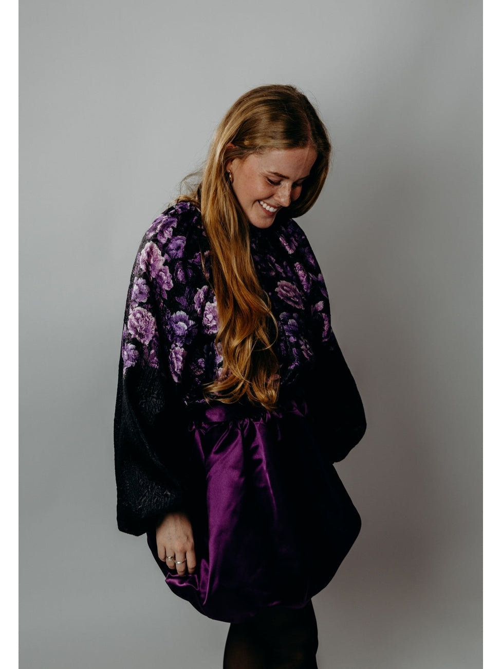 Appoline Short Skirt - Purple Helene Studios