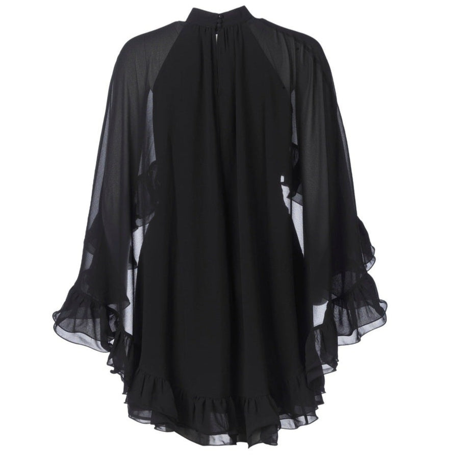 Helena Short Cape Dress - Black