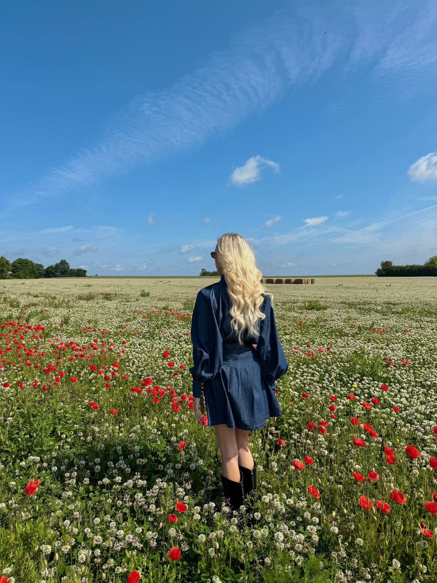 Alba denim skjørt - blue denim