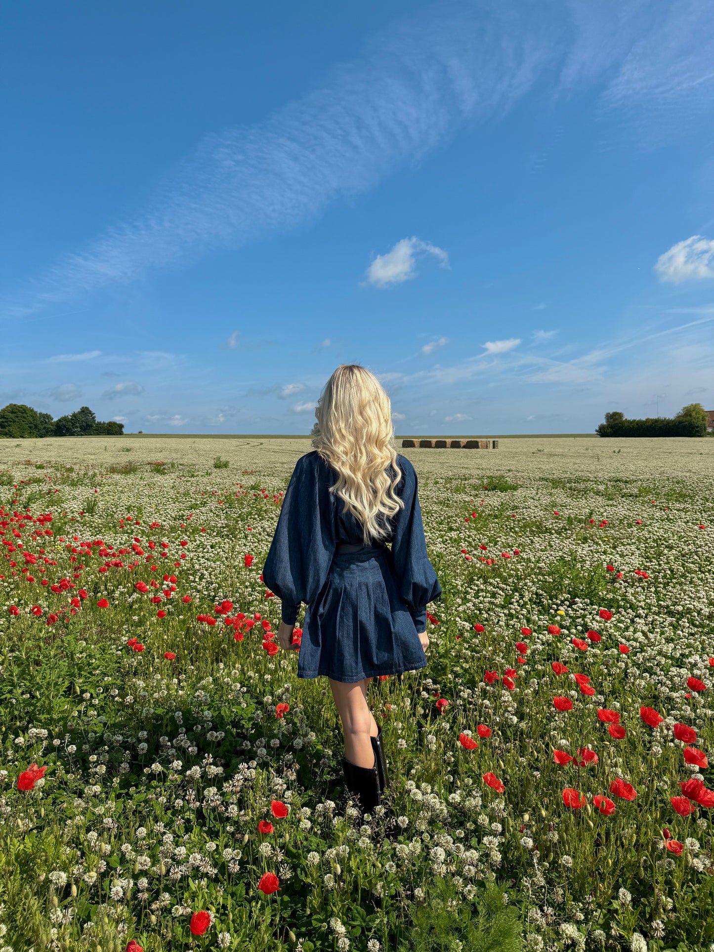 Alba denim skjørt - blue denim