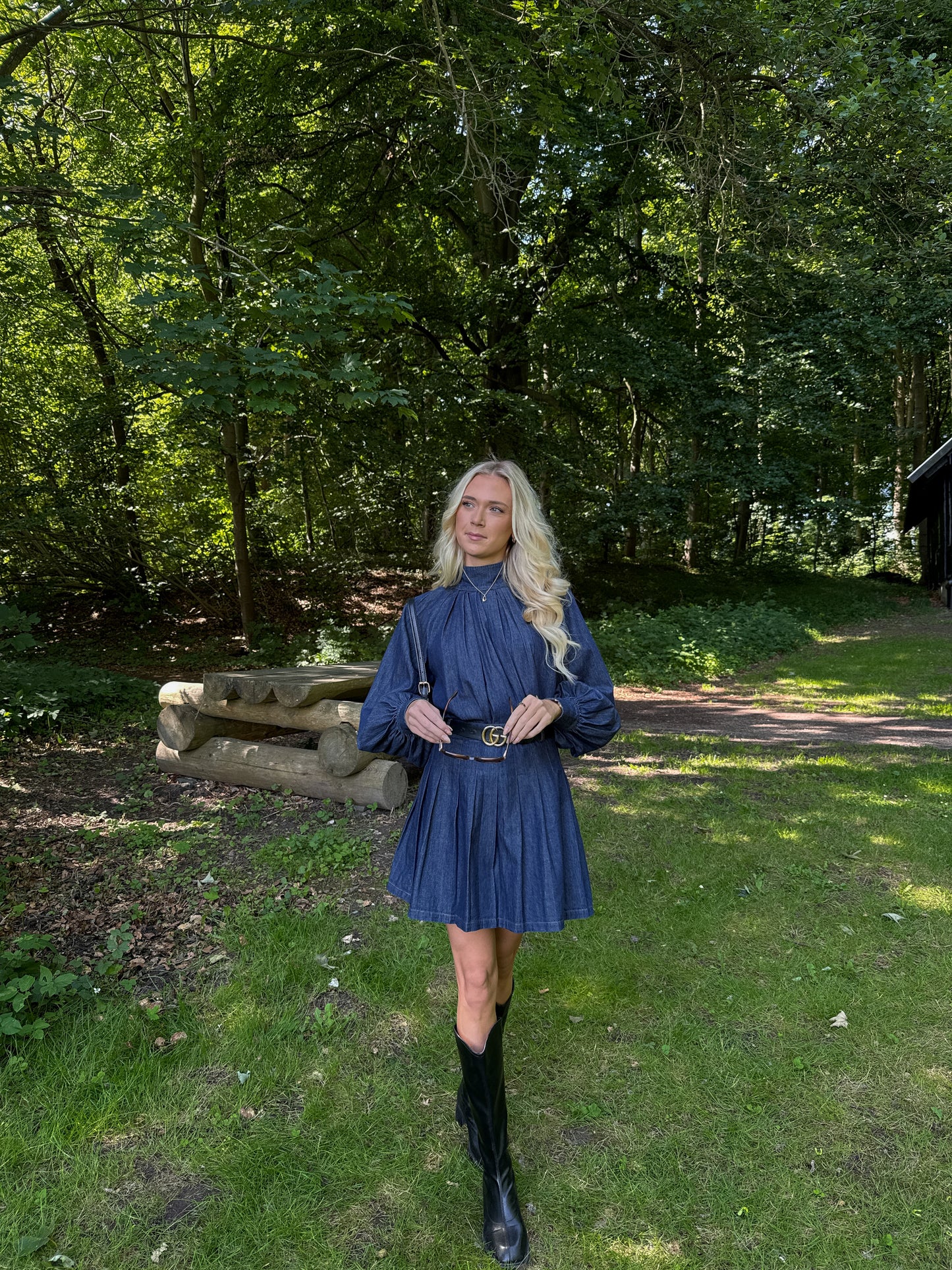 Alba denim skjørt - blue denim