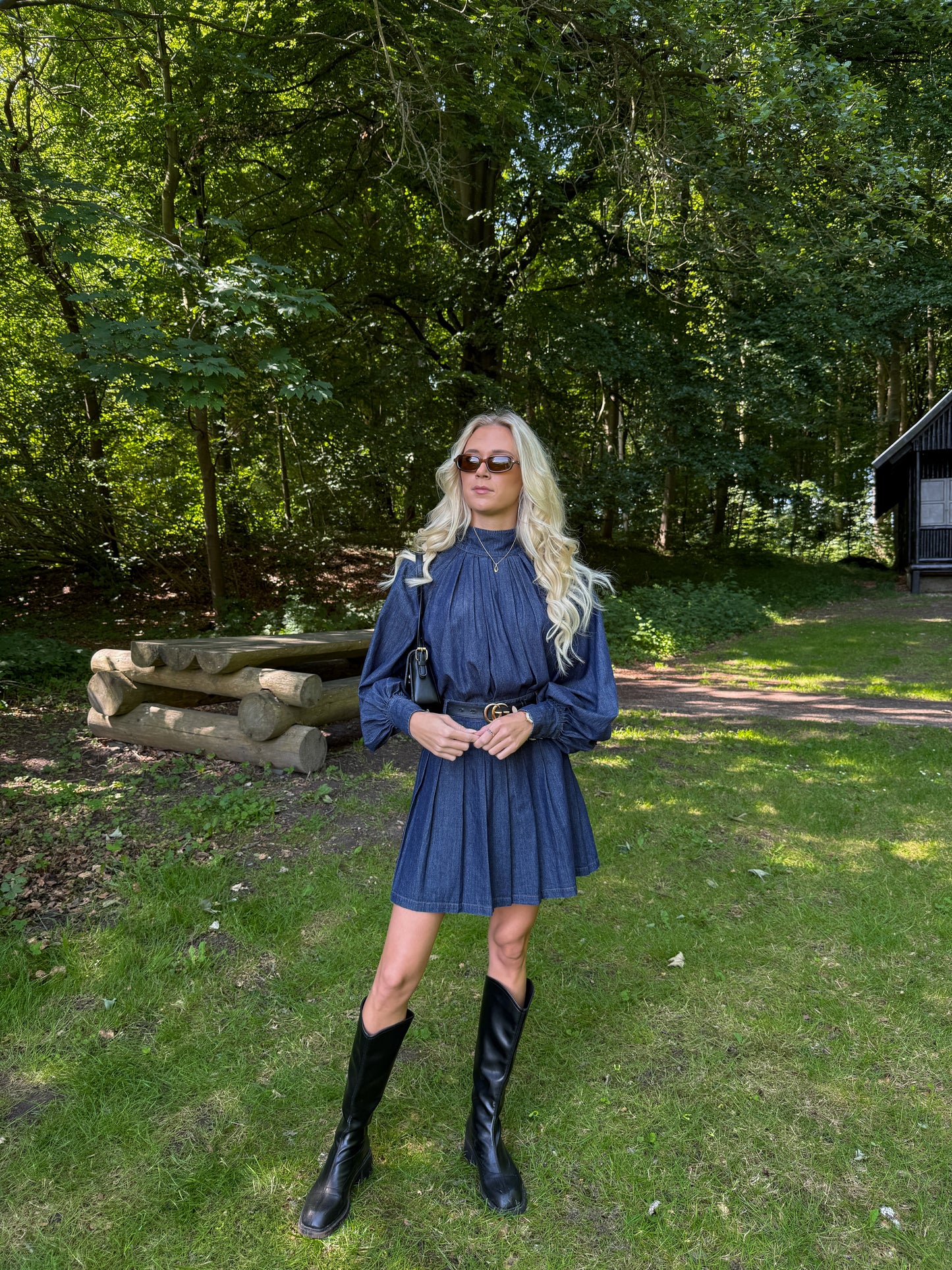 Alba denim skjørt - blue denim
