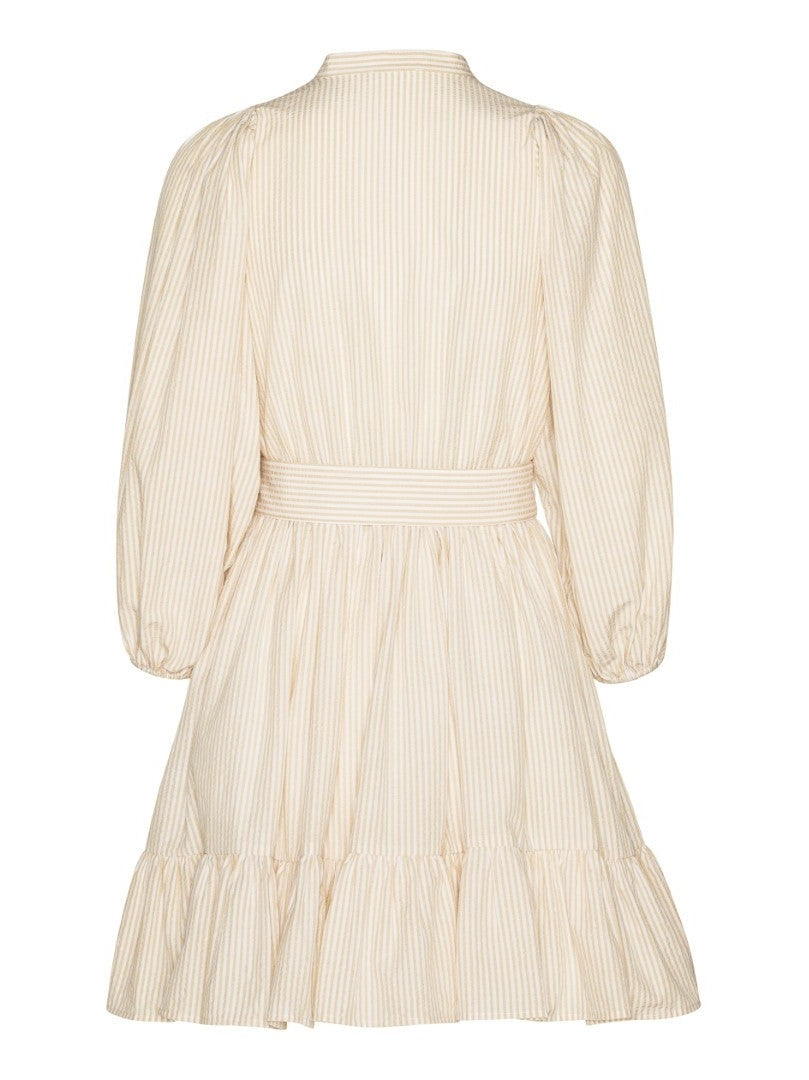 Mya dress - beige stripes Helene Studios