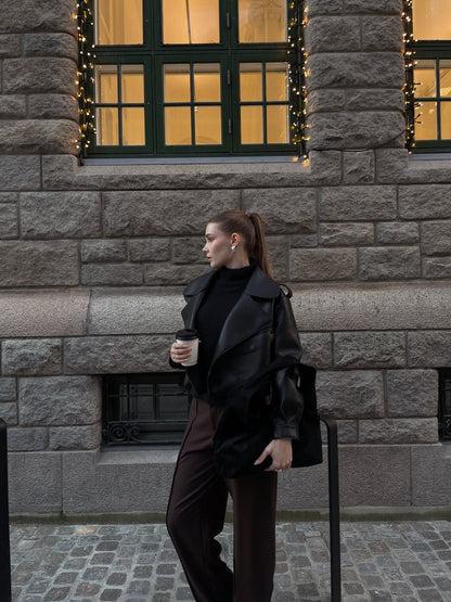 Aurora pu jacket - black Helene Studios