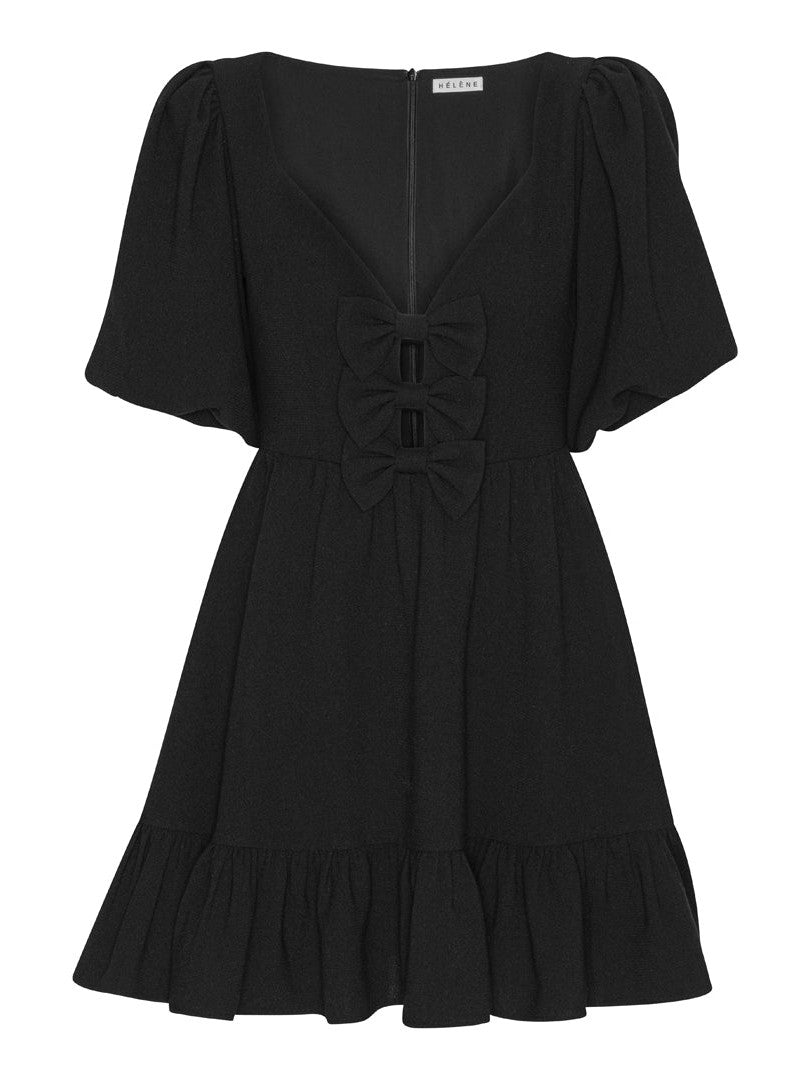 Alba Bow Dress - Black