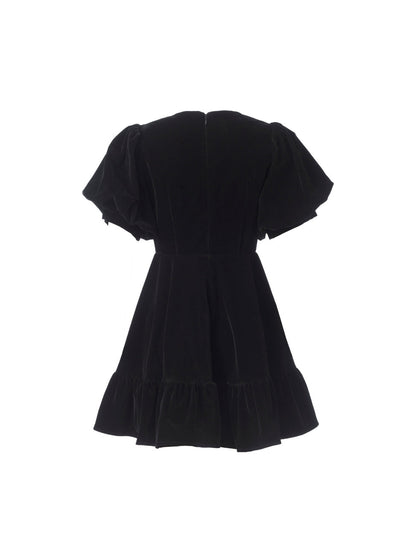 Alba ornament dress - black Helene Studios