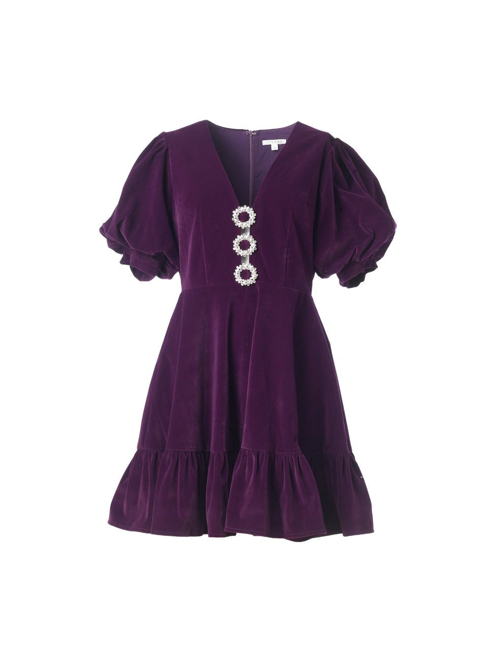 Alba ornament dress - purple Helene Studios