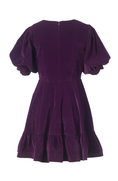 Alba ornament dress - purple Helene Studios