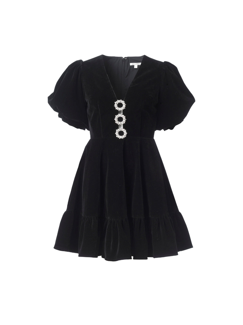 Alba ornament dress - black Helene Studios