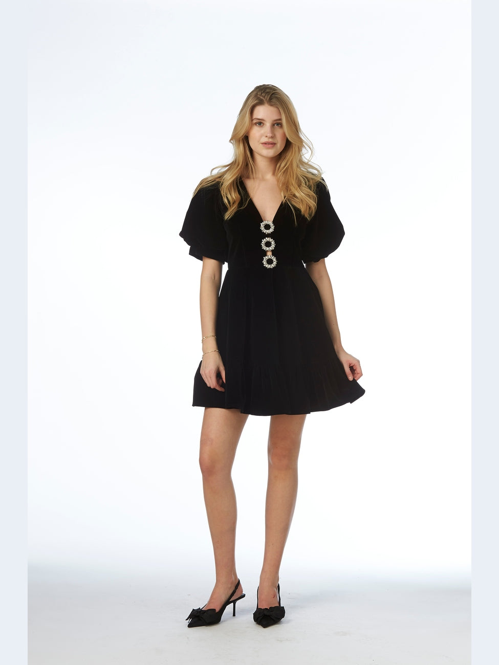 Alba ornament dress - black Helene Studios