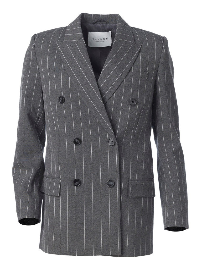 Alma blazer - grey pinstripe Helene Studios