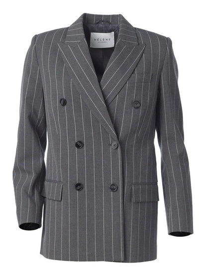 Alma blazer - grey pinstripe Helene Studios