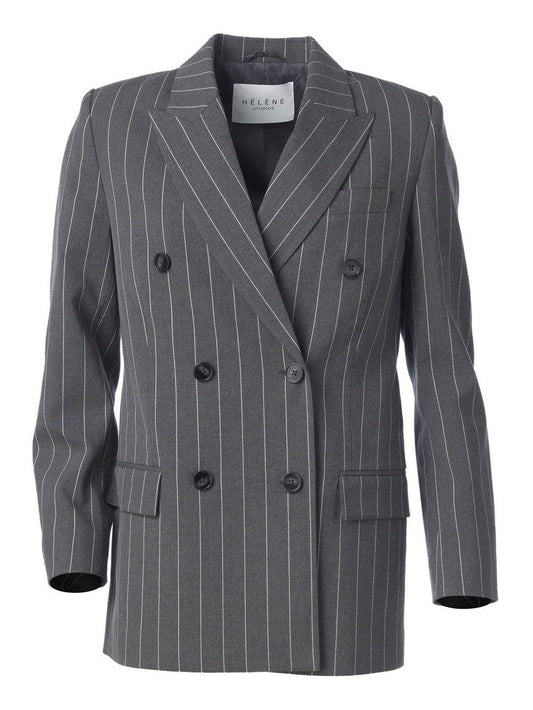 Alma blazer - grey pinstripe Helene Studios