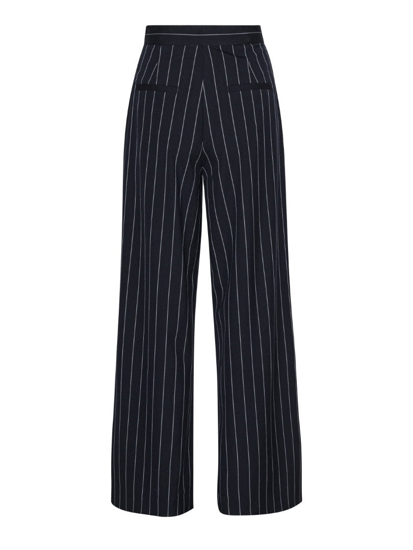 Alma pants - navy pin stripe Helene Studios