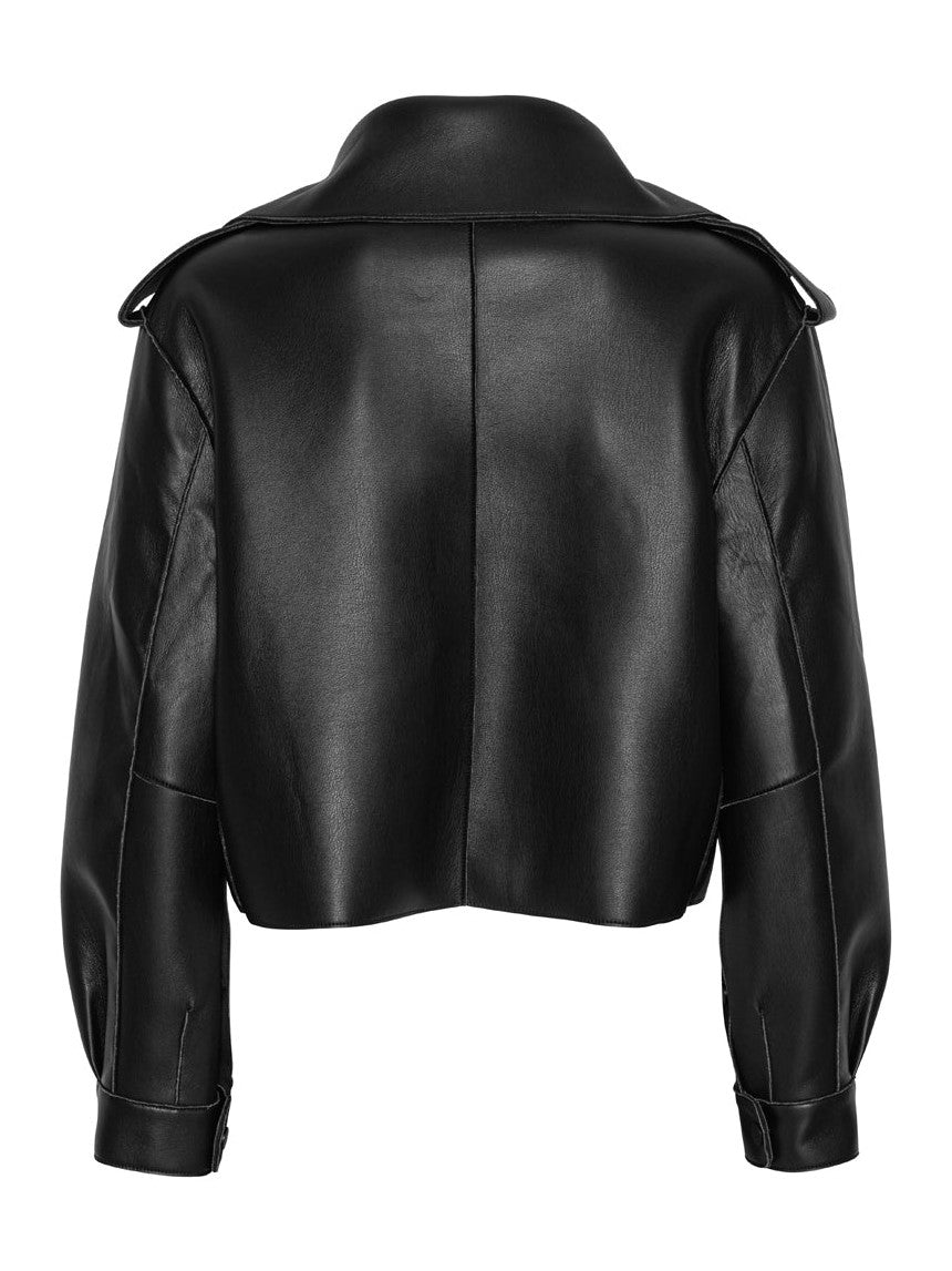 Aurora PU Jacket - Black