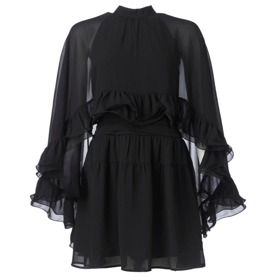 Helena Short Cape Dress - Black