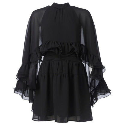 Helena Short Cape Dress - Black