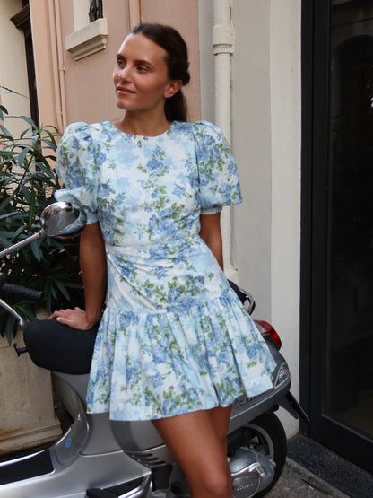 Marie Kjole - Blue Floral print Helene Studios