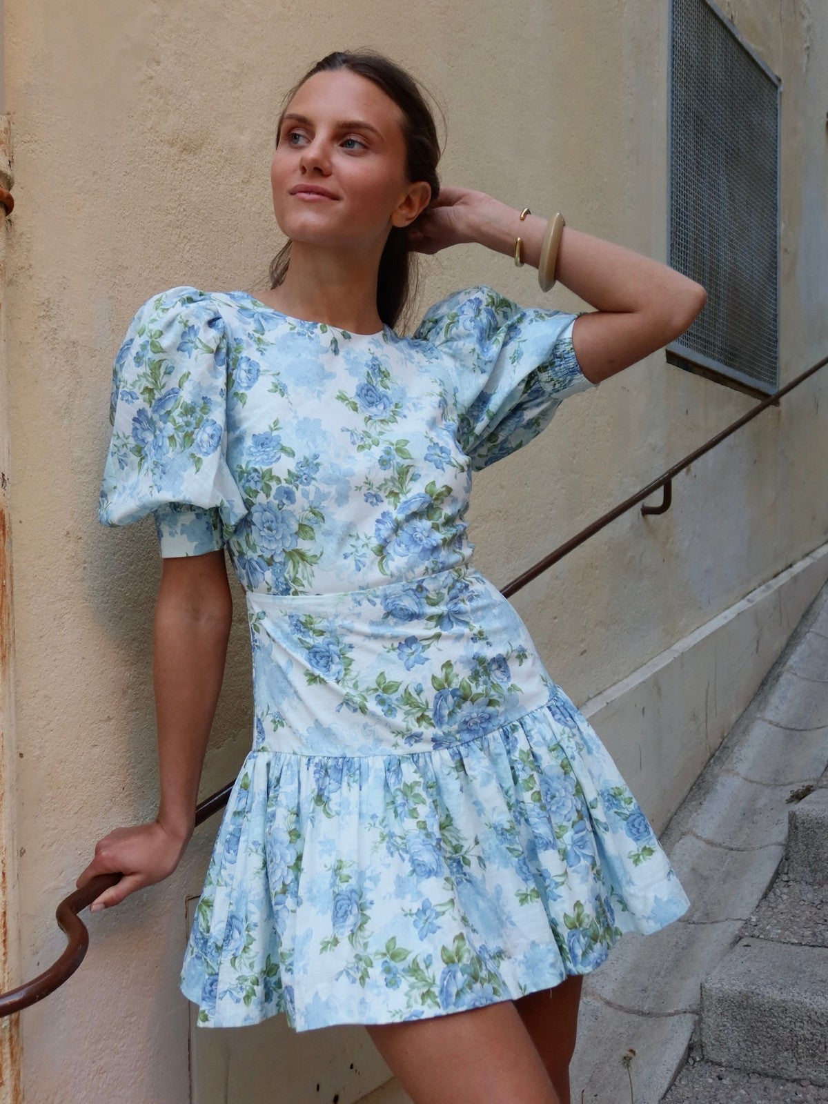Marie Kjole - Blue Floral print Helene Studios