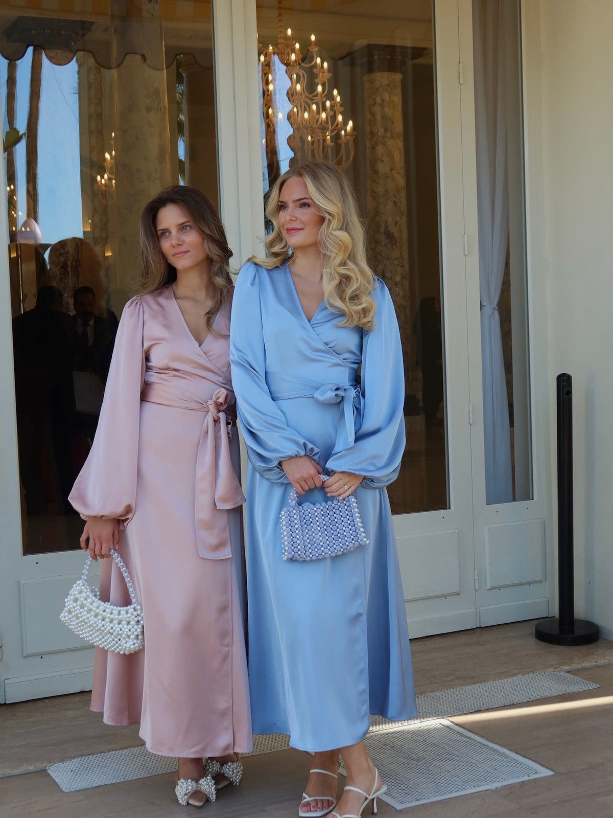 Locki Satin Maxi Kjole - Blue Helene Studios