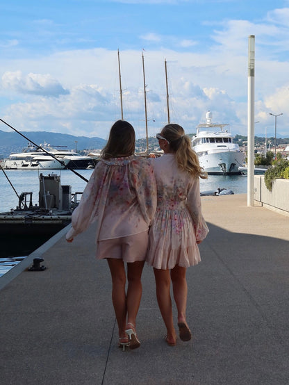 Kendall Bluse - Vintage Rose Print Helene Studios