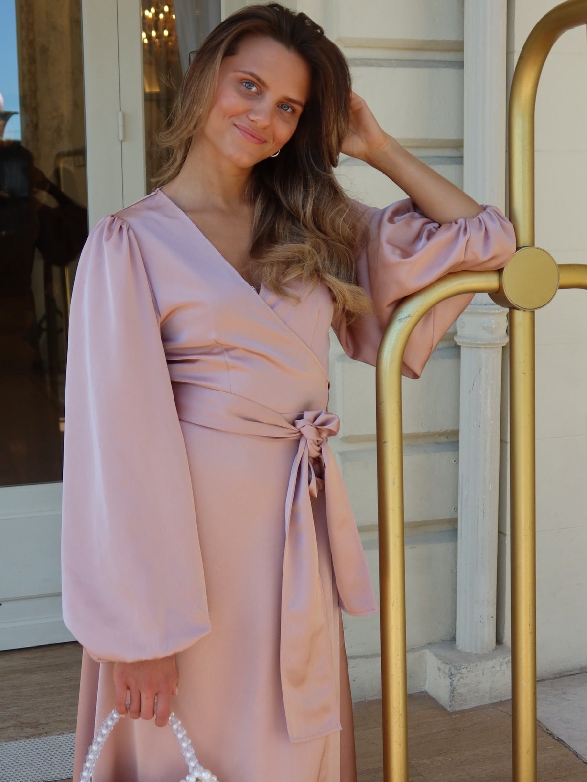 Locki satin maxi kjole - old rose by Helene Studios - Kjoler. 2026, 2602, Brando, brando-no, Dame, Dresses, Kun i butikk, SHLP