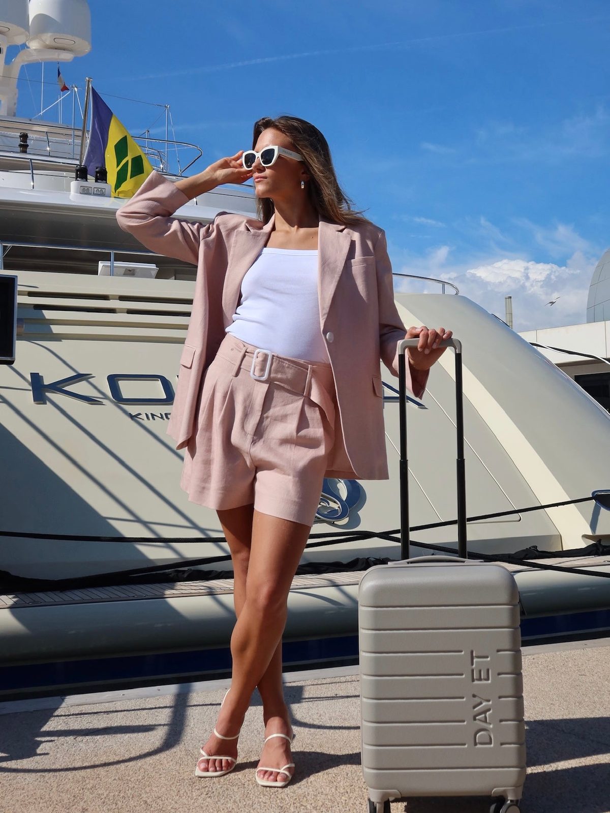 Marie Linen Shorts - Old rose Helene Studios