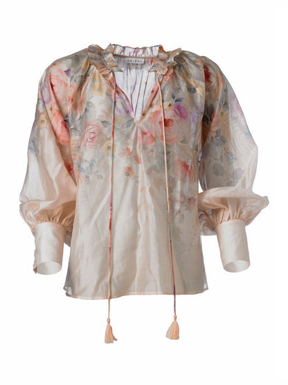 Kendall Bluse - Vintage Rose Print Helene Studios