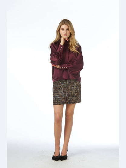 Lina Blouse - Maroon