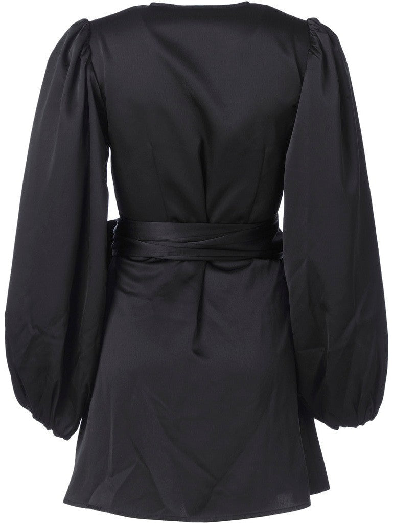 Locki satin kjole - black Helene Studios