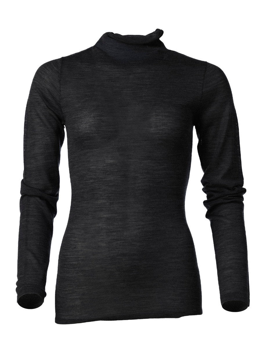 Maggie turtleneck merino genser - black Helene Studios