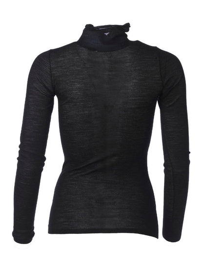 Maggie turtleneck merino genser - black Helene Studios