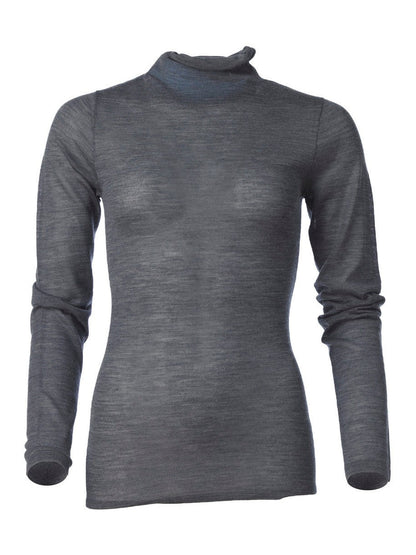 Maggie turtleneck merino genser - grey Helene Studios