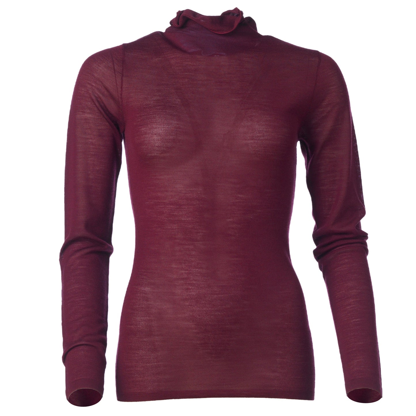 Maggie Turtleneck Merino Top - Bordeaux