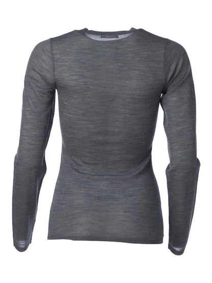 Maggie o neck merino genser - grey Helene Studios