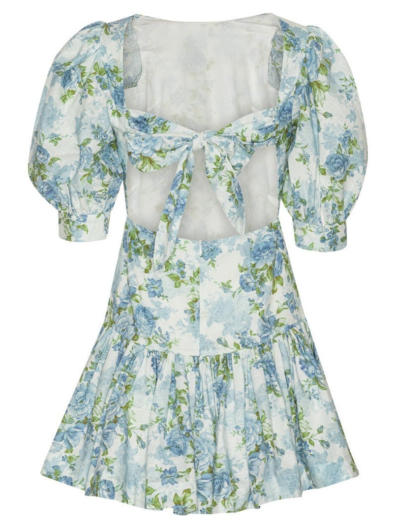 Marie Kjole - Blue Floral print Helene Studios