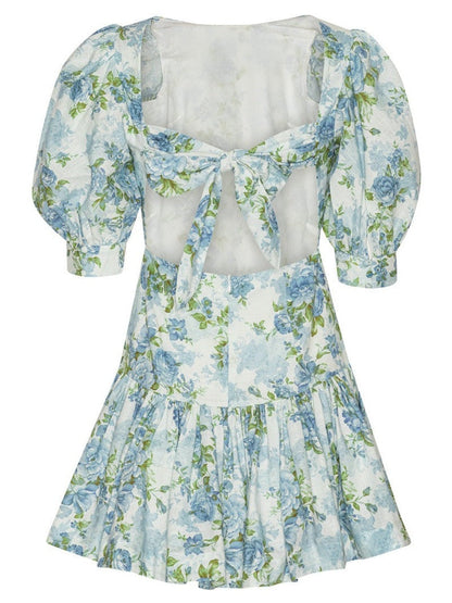 Marie Kjole - Blue Floral print Helene Studios