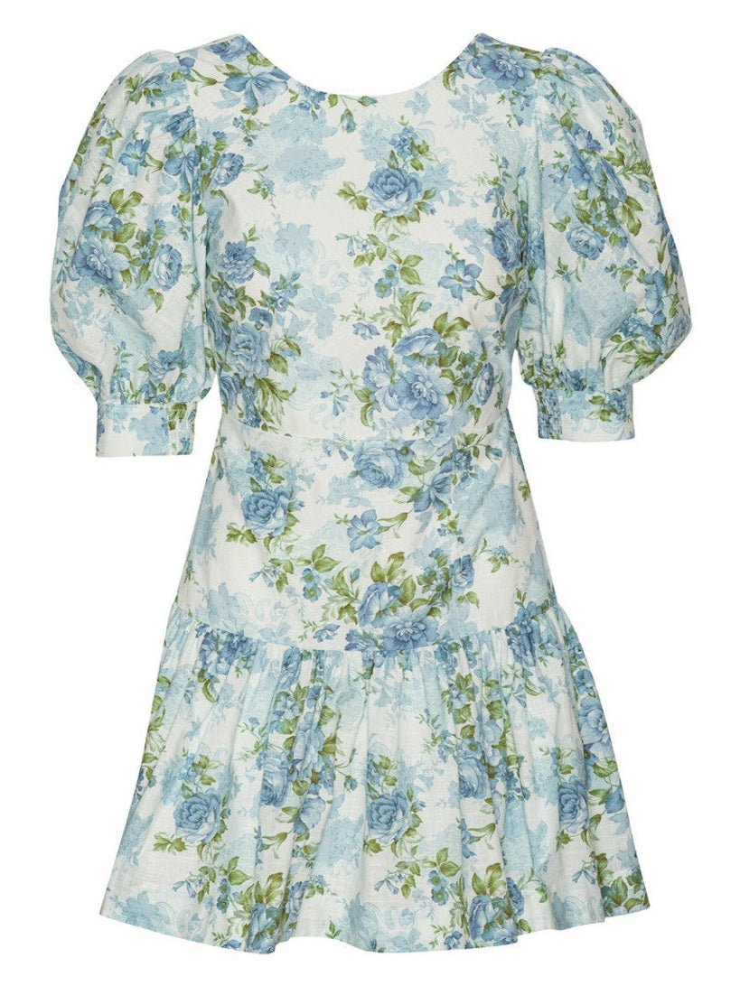 Marie Kjole - Blue Floral print Helene Studios