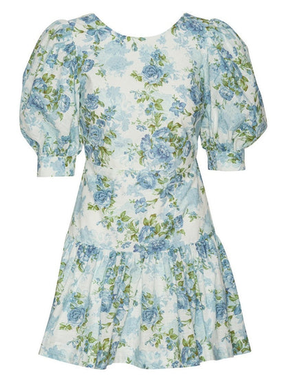 Marie Kjole - Blue Floral print Helene Studios