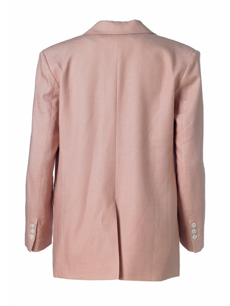 Marie Linen Blazer - Old rose Helene Studios