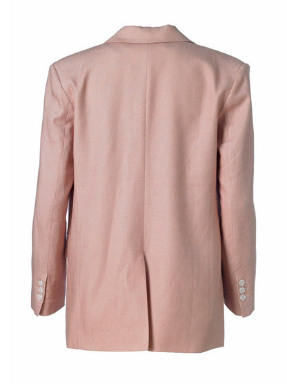 Marie Linen Blazer - Old rose Helene Studios