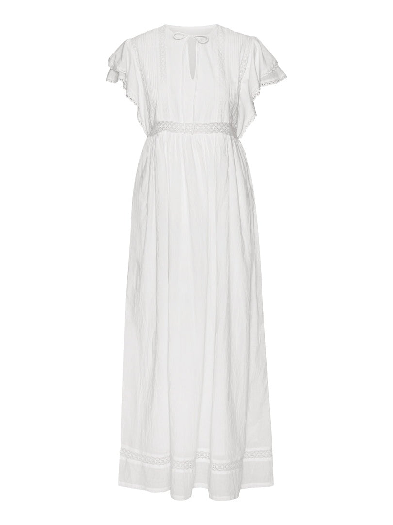 Miri lang kjole - white Helene Studios