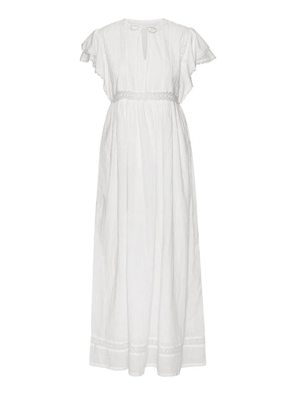 Miri lang kjole - white Helene Studios