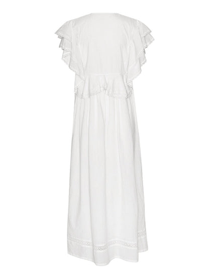 Miri lang kjole - white Helene Studios