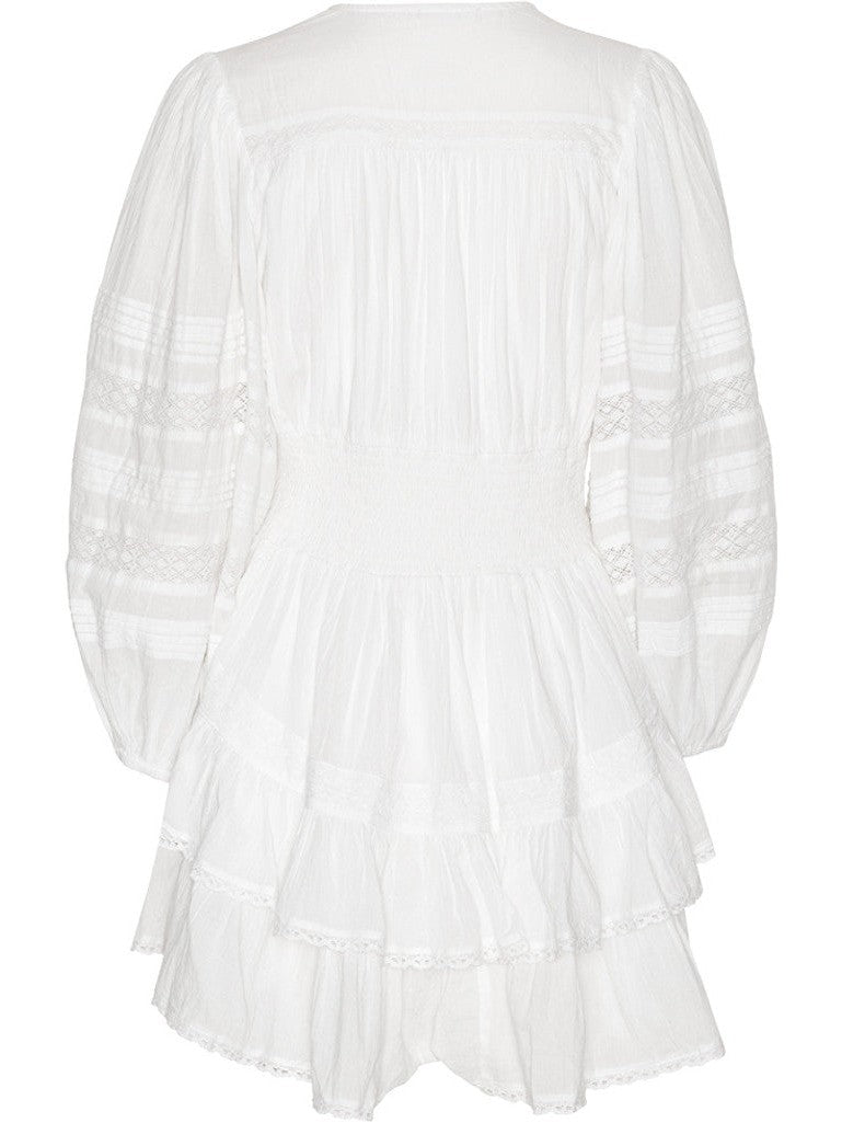 Miri long sleeve kjole - white Helene Studios