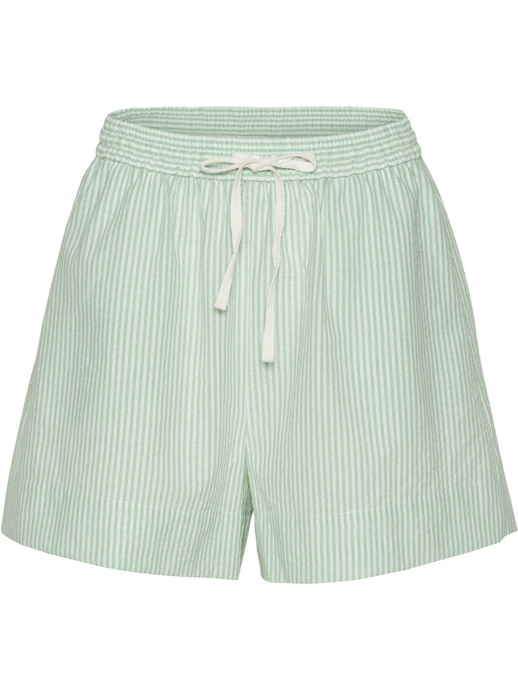 Mya shorts - white with green stripes Helene Studios
