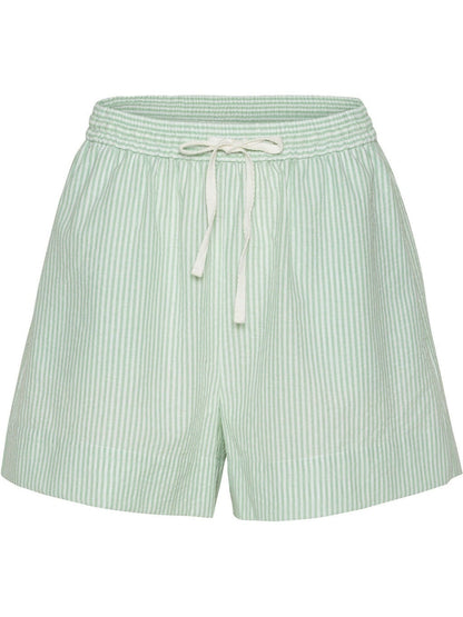 Mya shorts - white with green stripes Helene Studios