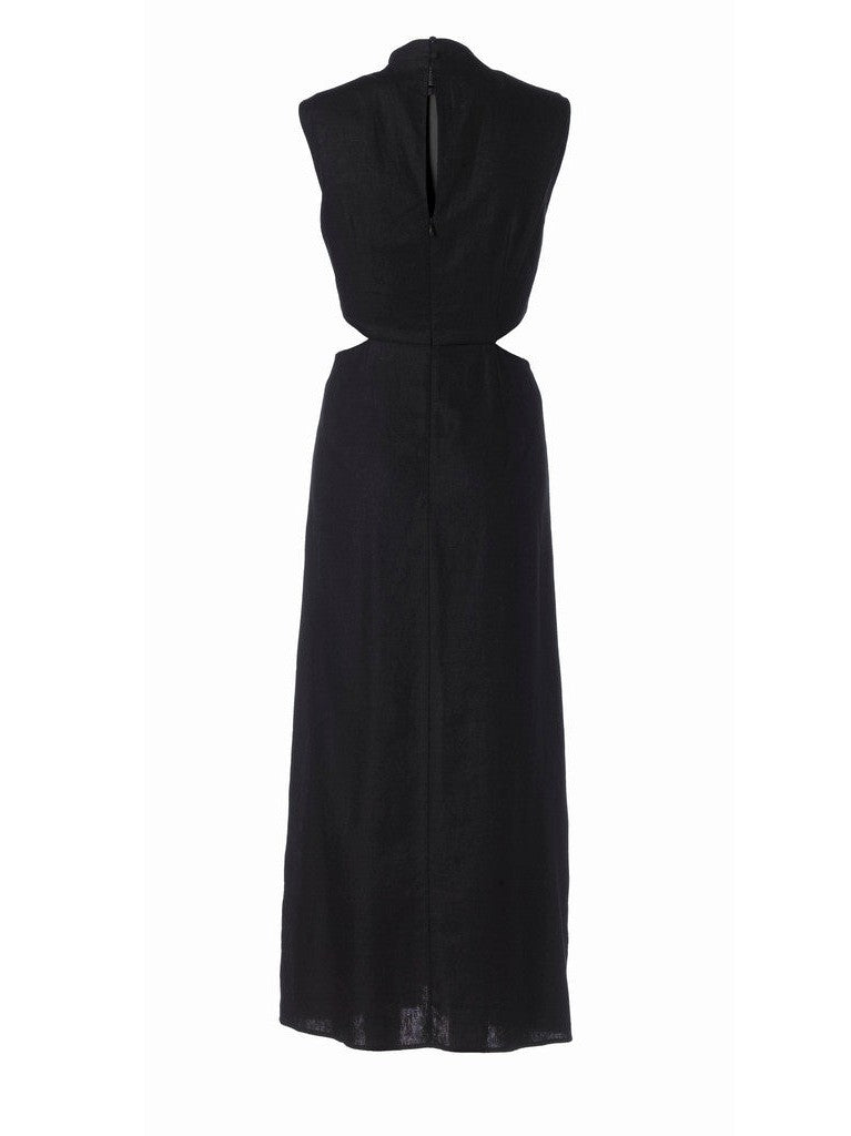 Sienna cut out kjole - black Helene Studios